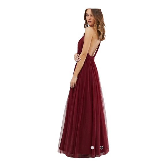 One shoulder Tulle Gown - Picture 3 of 9